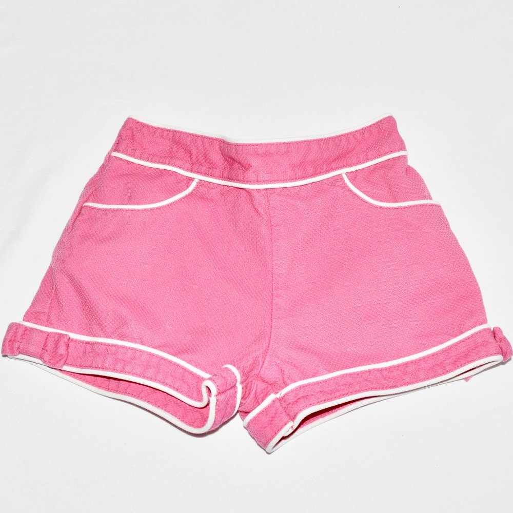 Gymboree Pink Shorts with White Piping and Front Pockets - 3T